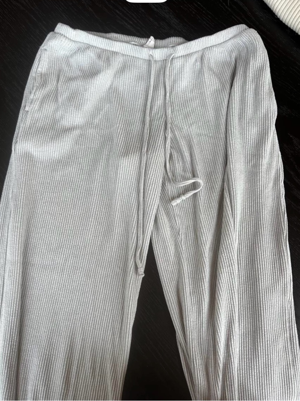 Hollister Men's Ribbed Sweatpants - Light Gray